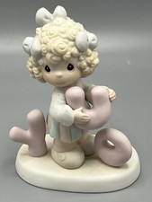 Precious Moments 1989 "I'll Never Stop Loving You" 521418 Curly Hair Girl