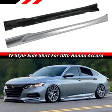  Fit 2018-2022 Honda Accord Yofer Silver Metallic Add-on Side Skirt Extensions