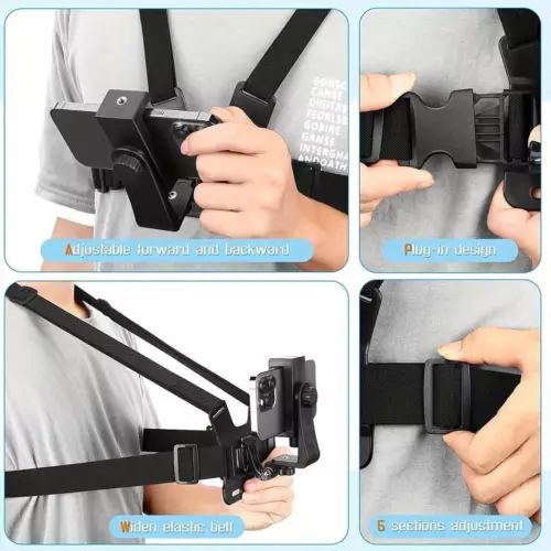 Chest Mount Harness Strap Phone Anti Theft Grabbing Phone Holder Security Safe - Picture 4 of 15