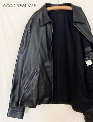 agnes b homme 90s leather jacket made in France size:3(XL) | eBay