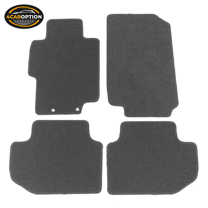Fits 0307 Honda Accord Floor Mats Carpet Front & Rear Gray 4PC Nylon