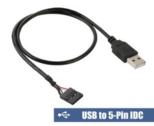Adapter USB 2.0 A male plug to IDC 5-Pin Female Motherboard Connector Adapter