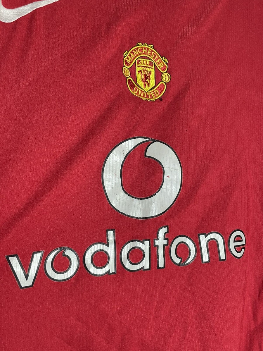 【NIKE正規品】マンチェスター・ユナイテッド 2004 半袖XL NIKE】2004 マンチェスターユナイテッド ユニフォーム vodafone