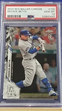 Mookie Betts - 2020 Topps Chrome Ben Baller #100  PSA 10  