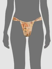 $148 Cult Gaia Women's Orange Manon Bikini Bottom Swimwear Size Medium