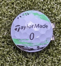 TaylorMade Speedsoft  Golf Ball Marker With Magnetic Hat Clip Green Tp5 Tp5x