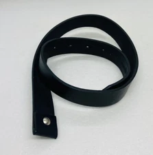 Vintage Italian Genuine Leather Belt Slim 1” Width Sz 30 Black Made In Italy 32