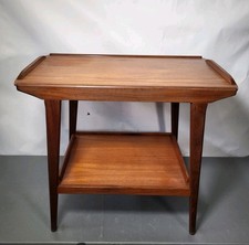 REMPLOY TEAK COFFEE TABLE TWO TIER DANISH STYLE SIDE TABLE MID CENTURY RETRO UK 
