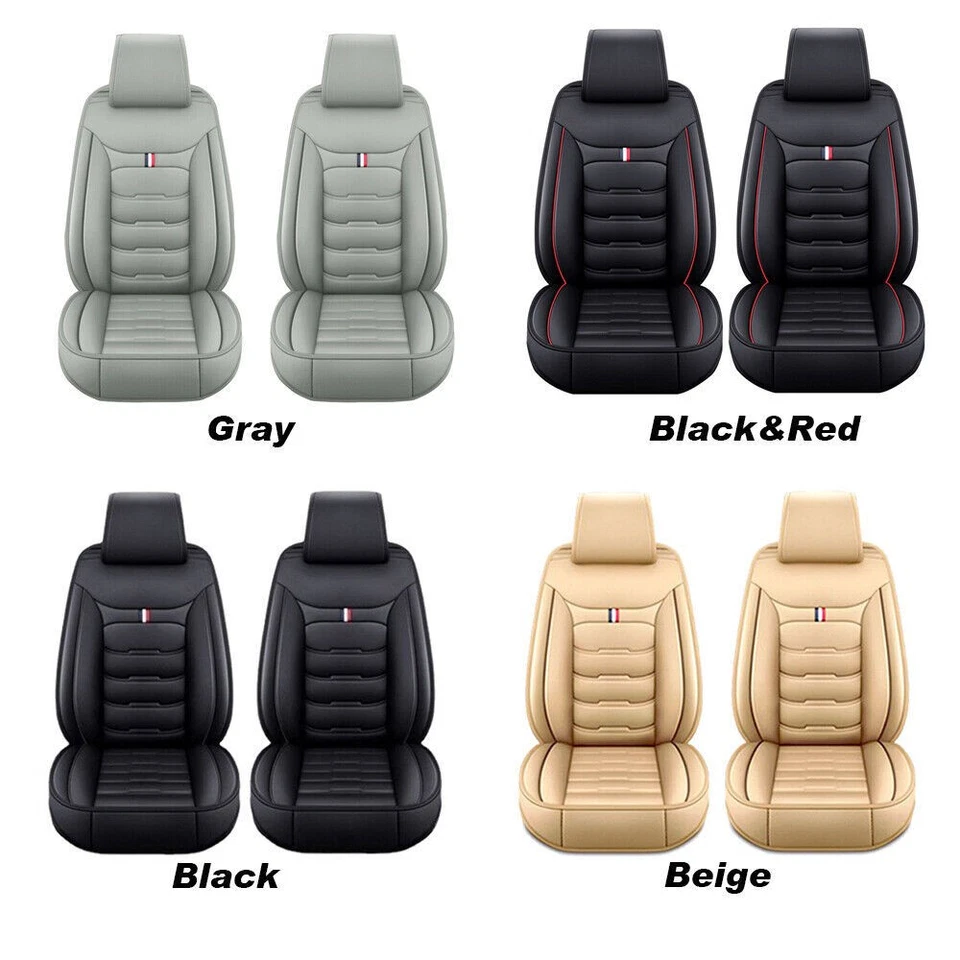 For Jeep Grand Cherokee 2PC Set Leather Car Seat Covers 2-Seats Front Protectors Foto 2 de 4