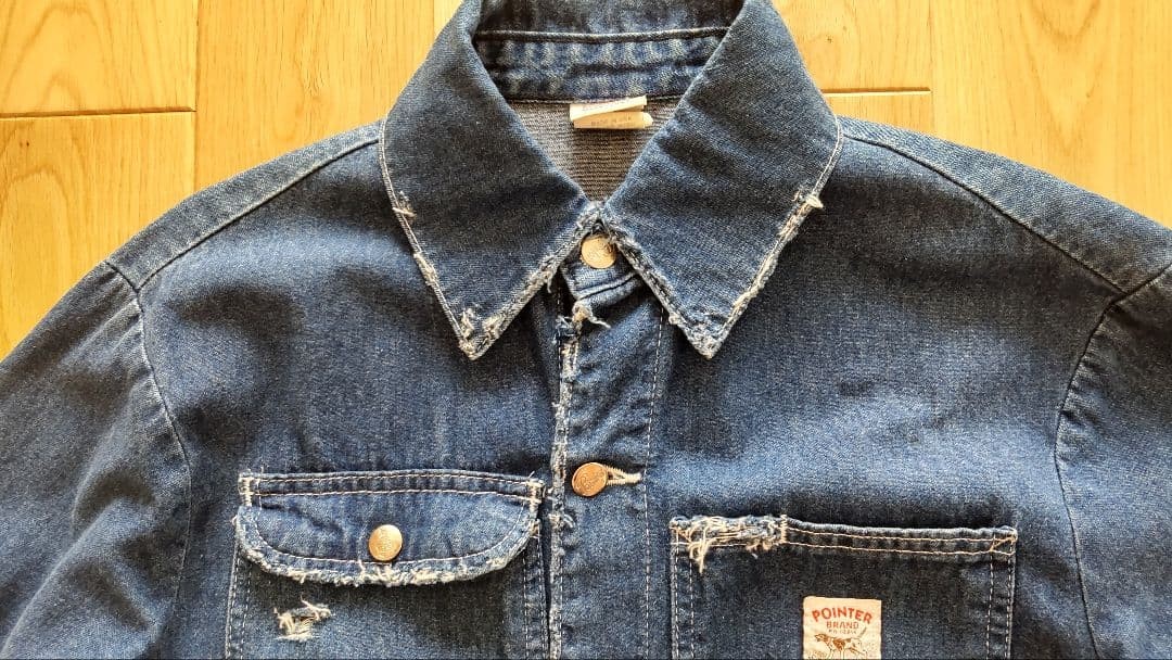 POINTER BRAND Denim Coverall Jacket Blue Size S R… - image 5