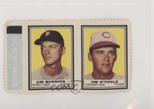 1962 Topps Stamp Panels Jim Bunning Jim O'Toole HOF e6p