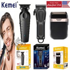Kemei Electric Hair Clipper Barber Cordless Hair Trimmer 0mm Zero Gapped Carving
