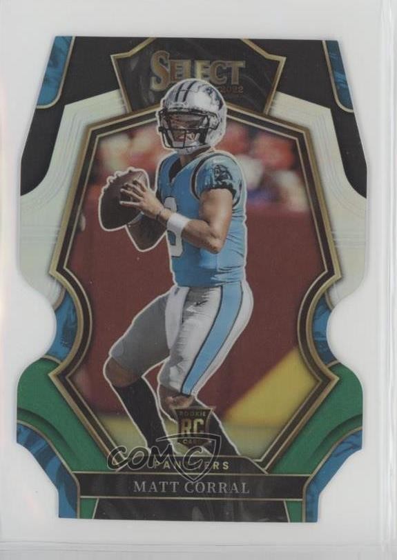 2022 Select Premier Level Black & Green Prizm Die-Cut Matt Corral Rookie RC 2l4