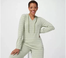 AnyBody Novelty Dobby Hoodie New In Package A398649 QVC