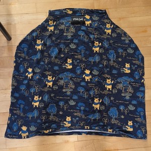 Milk Snob Winnie the Pooh 100 Acre Wood Nursing Cover, Machine Washable, Navy