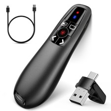2-in-1 USB Type C Presentation Clicker, Clicker for PowerPoint Presentations, Re