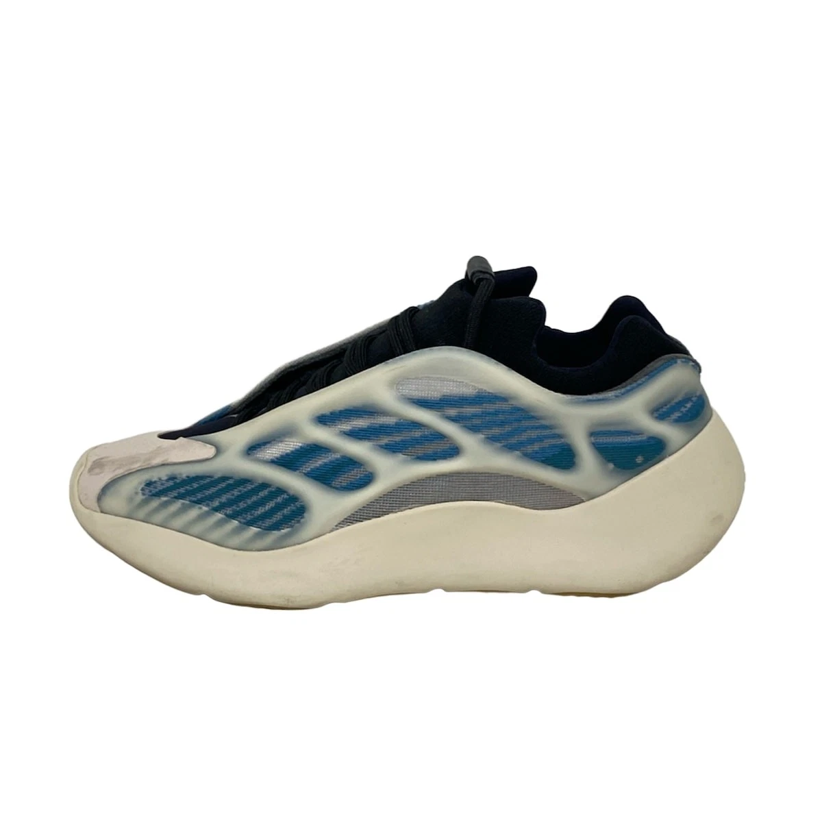 Auth YEEZY Sneakers da uomo grigio beige blu multi gomma fibra chimica