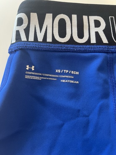 Under Armour Girl’s Blue Spandex Shorts Small Volleyball Gymnastics Running - Picture 4 of 4