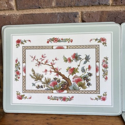 Pimpernel Indian Tree Placemats Cork Backed De Luxe Finish 9x12  Rectangular VTG