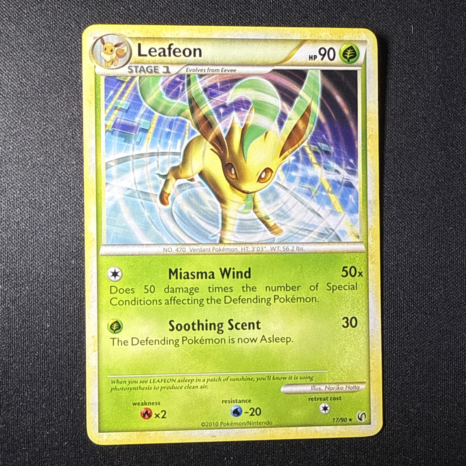 Pokémon TCG Leafeon Card 17/90 Undaunted Non-Holo, LP Condition
