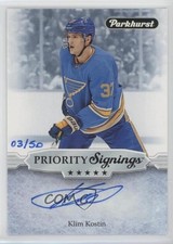 2020 Spring Promotion Parkhurst Priority Signings 3/50 Klim Kostin Auto g5j
