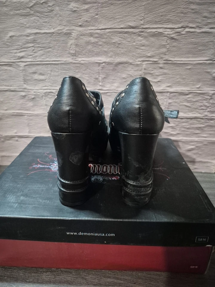 Demonia Vampire Women's Size 8 US Black Heeled Goth Shoes *Read Description* - Image 4 of 4