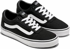 Vans Ward Classic Suede Low-Top Shoes Skate Sneakers Womens Size 6bBlack White