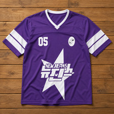 NEWJEANS NJZ Football Jersey Purple Shirt Kpop BUNNIES Concert Outfit K69