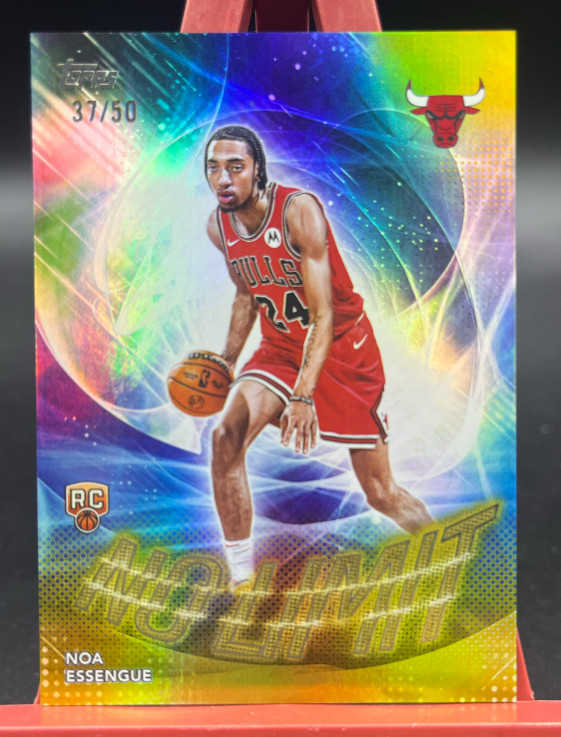 Noa Essengue 2025-26 Topps Flagship 37/50 Gold No Limit RC Bulls #NL-12