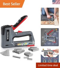 Ergonomic Manual Stapler with 4000 Staples - 6-in-1 Functionality for Easy Use