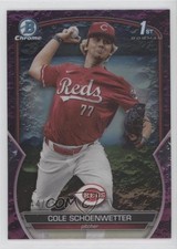 2023 Bowman Draft Chrome Fuchsia Lunar Refractor 44/199 Cole Schoenwetter 00ht