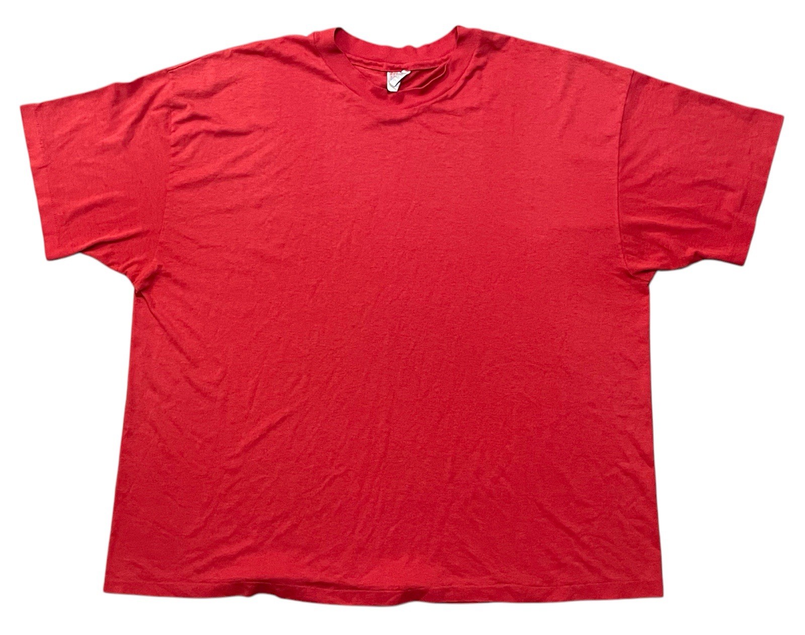 VTG 80’s Hanes Blank T-Shirt Size 2XL Red Heavyweight 50/50 Single Stitch