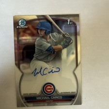 2023 Topps 1st Bowman Chrome Michael Carico Auto 
