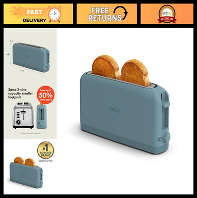 2-Slice Slim Toaster - 6 Shade Settings, Reheat & Cancel, Fits Sourdough, 900W