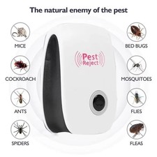 1Pc Ultrasonic Pest Repeller Plug in Pest Repellent Indoor for Flea Insects NEW!