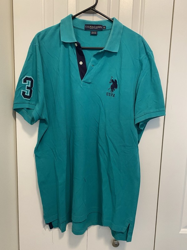 Vintage US Polo Association Polo Shirt Embroidered  Sz X-Large Green 