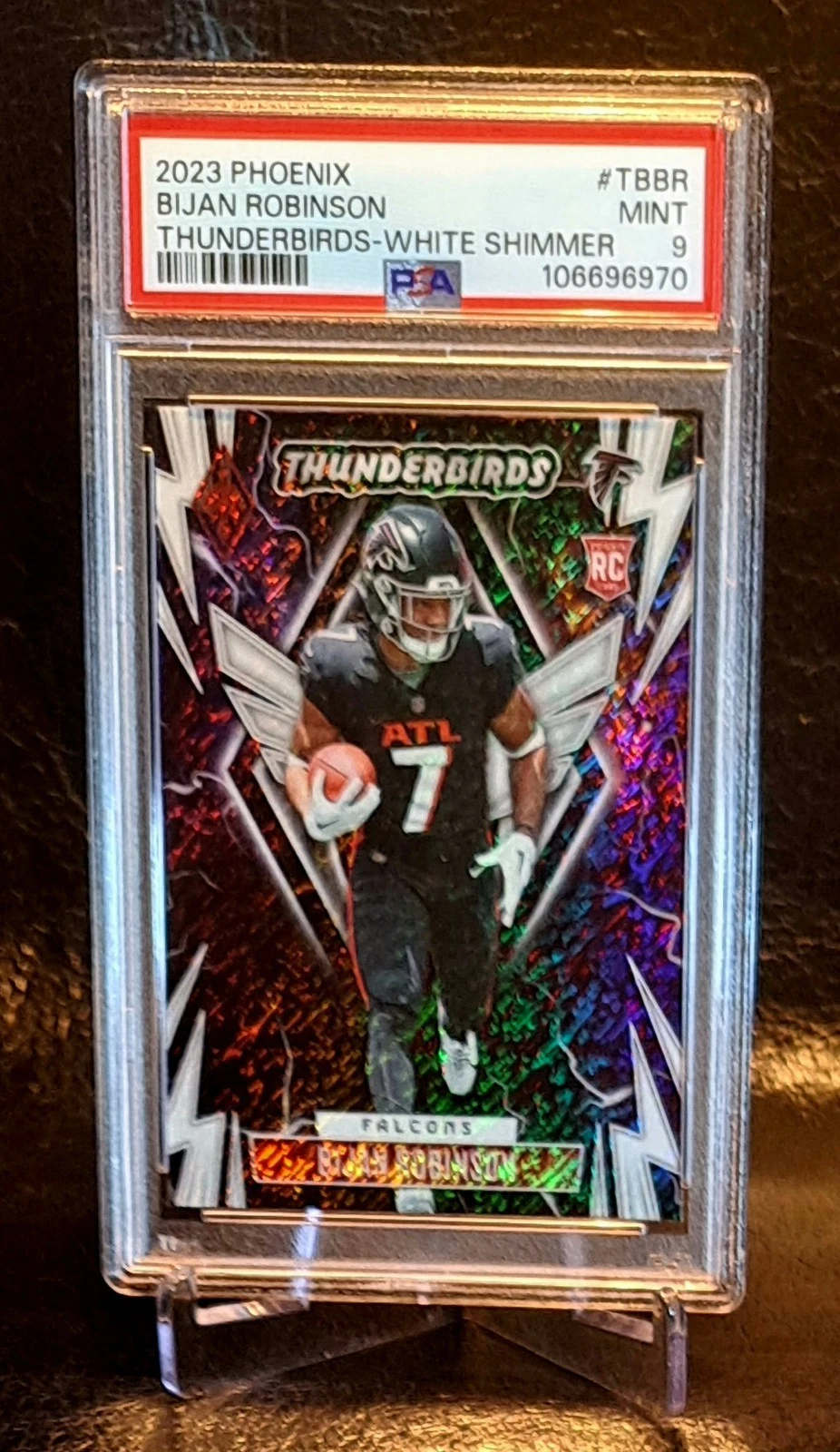 Bijan Robinson Panini Phoenix Thunderbirds #TBBR White Shimmer