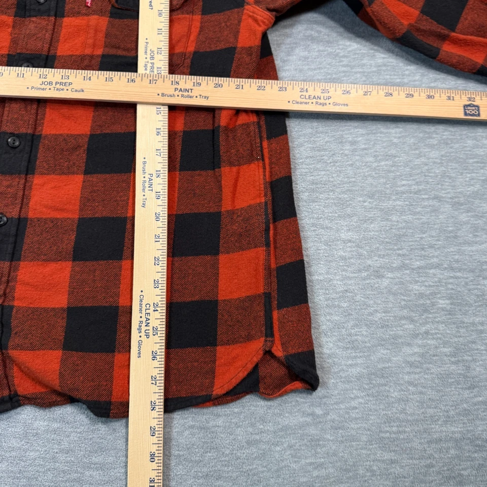 Camisa de franela Levi’s para hombre L Buffalo a cuadros botón delantero manga larga calce relajado Foto 3 de 4