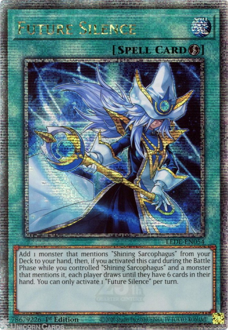 LEDE-EN054 Future Silence : Quarter Century Secret Rare 1st Edition YuGiOh Card