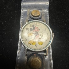 1960'/70s VTG Walt Disney Mickey Mouse Wrist Watch US Time Piece Runs 