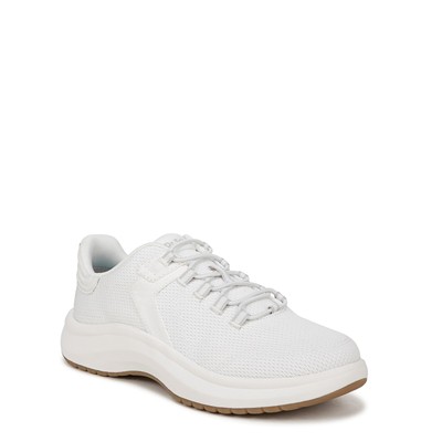 Dr. Scholl's Women's Feel At Ease Plantar Fasciitis Sneaker White Fabric 5.5 M