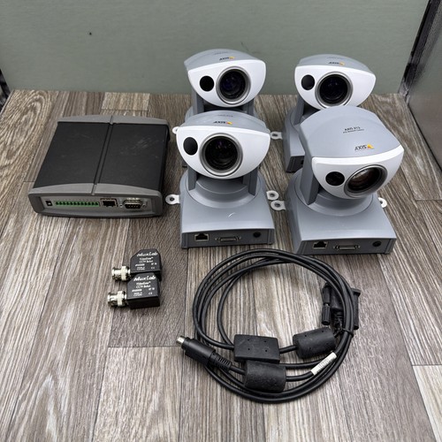 Axis 213 PTZ Network Camera X4 W/ Video Server Untested - No AC Cords