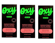 OXY Acne Medication Rapid Spot Treatment Maximum Action, 1 Ounce Value Pack of