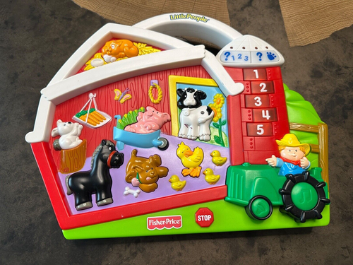 FISHER PRICE LITTLE PEOPLE FARM ANIMAL SOUNDS 123 TRACTOR LEARNING TOY