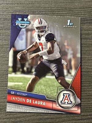 JAYDEN DE LAURA 2023 Bowman Chrome University 1st Bowman #30 Arizona QB