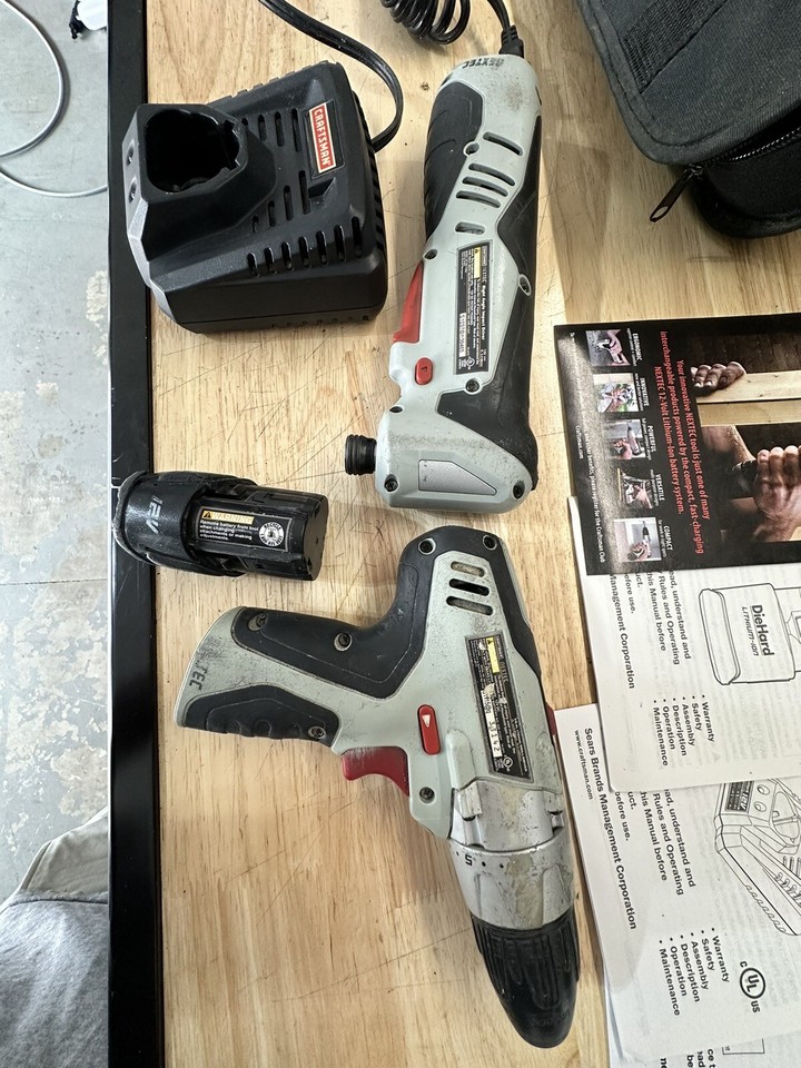 CRAFTSMAN NEXTEC DRILL DRIVER RIGHT ANGLE IMPACT SET w/ BATTERY