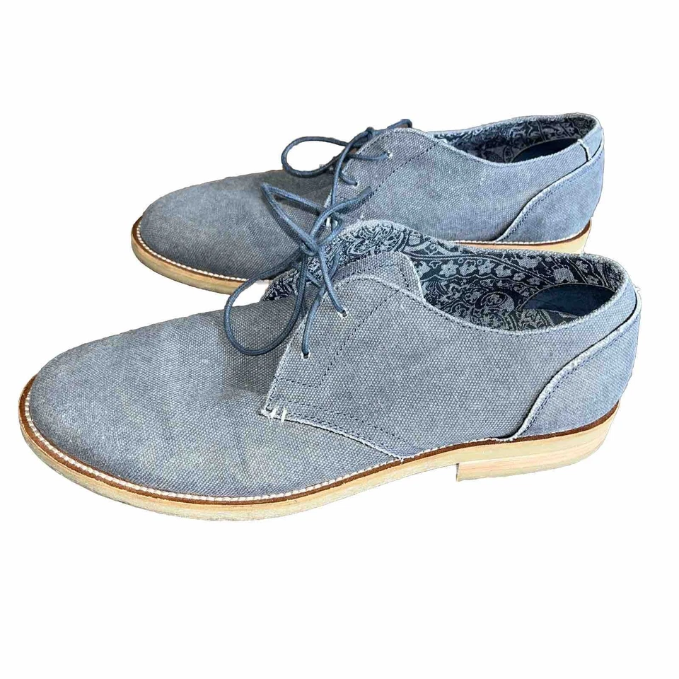 Zapatos Oxford Margaritaville Tavern Lona Redondeados Talla 10 Gris Informal Con Cordones Foto 2 de 4