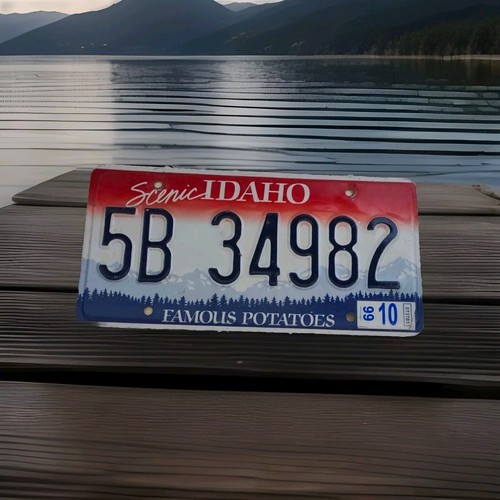 1999 Scenic Idaho License Plate Blaine County Famous Potatoes 5B 34982 Man Cave