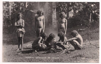 SRI LANKA Postcard VEDDAHS, ABORIGENES OF CEYLON, Carlisle PA/PENNSYLVANIA, RPPC
