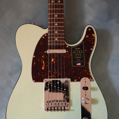Fender American Ultra Luxe Telecaster Transparente Surf Verde Palisandro Diapasón - Imagen 7 de 15